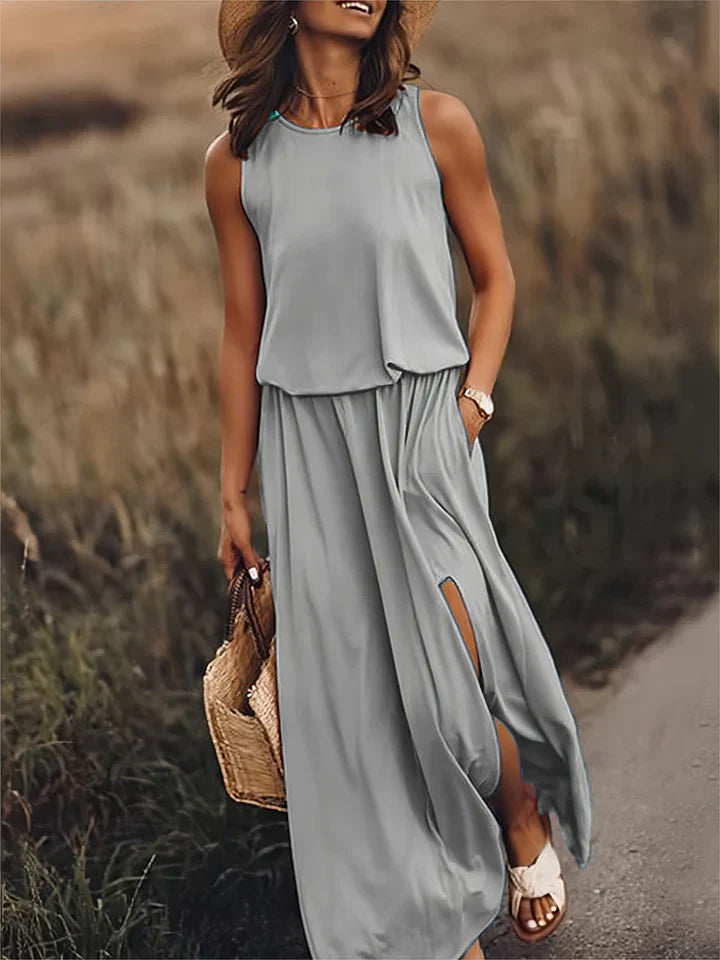 Lune London | Women's Solid Color Maxi Dress