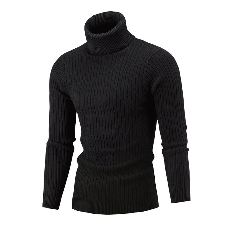 Men's turtleneck sweater with cable knit pattern Lune London
