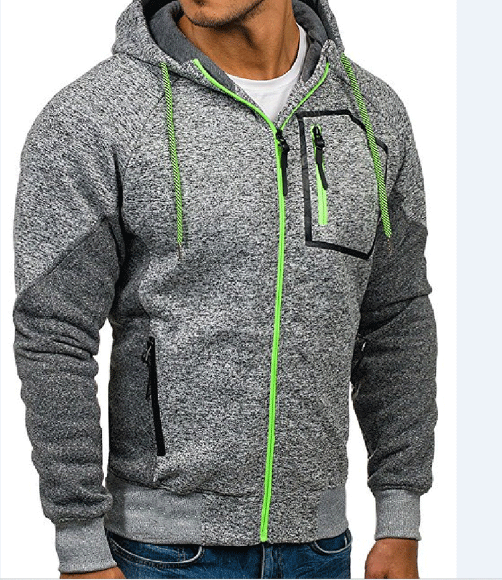 Men's high-quality sports jacket with modern zip and practical pockets Lune London