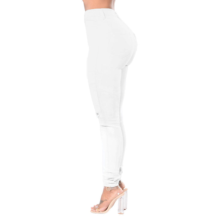 Skinny jeans for women with trendy tear details Lune London