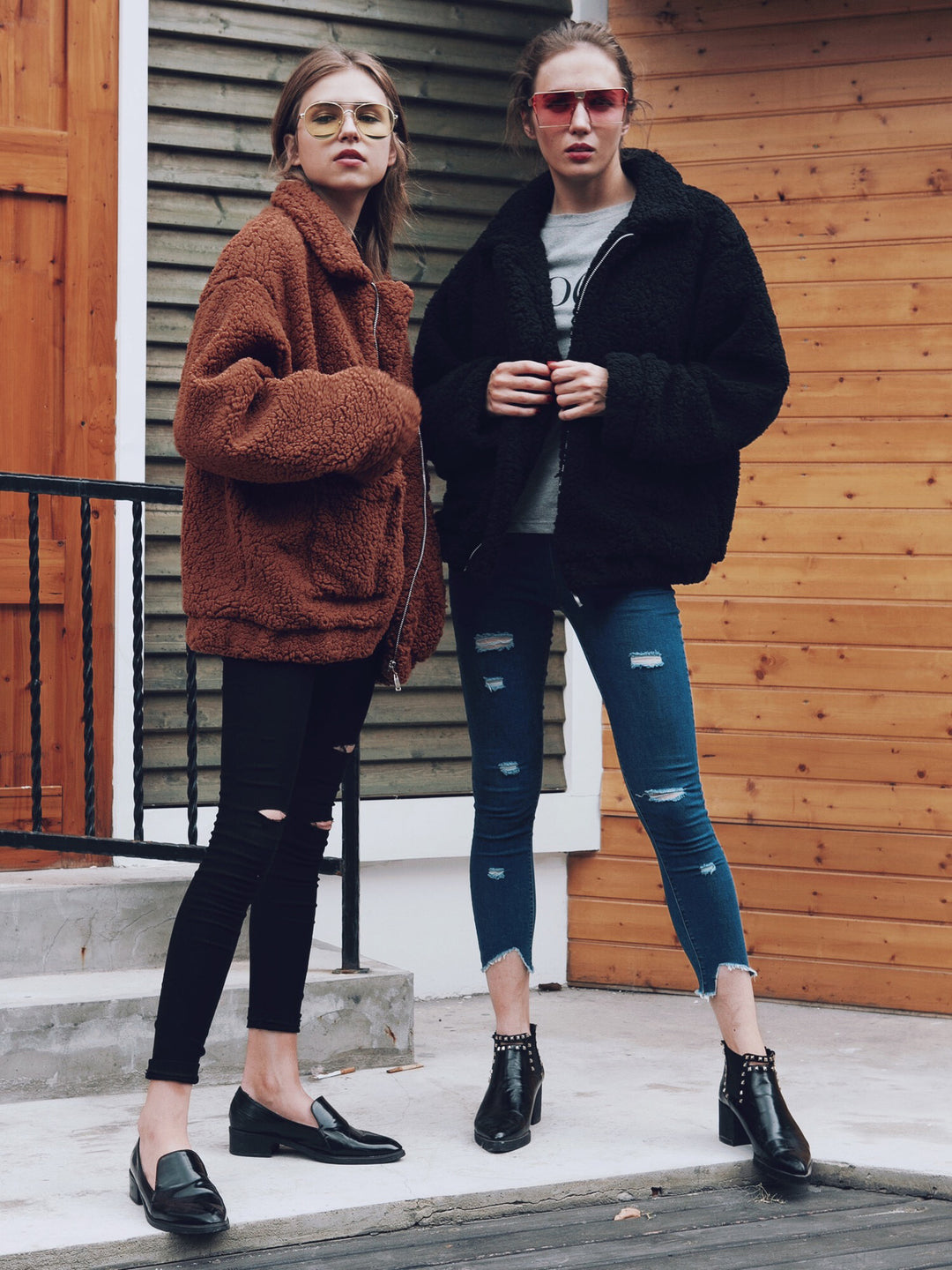 Women Cozy Fleece Jacket with Zipper Lune London