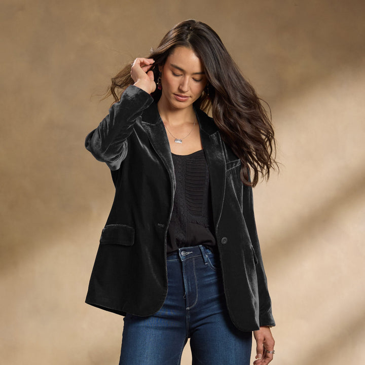 Lune London | Embroidered Velvet Autumn Jacket