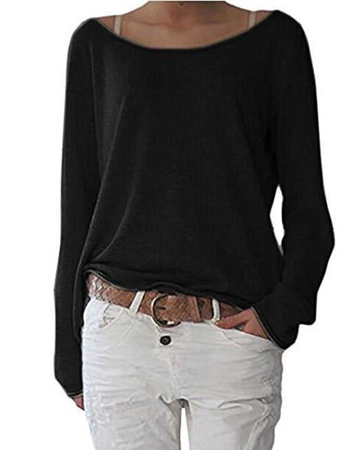 Casual and lightweight sweater for women with wide neckline Lune London
