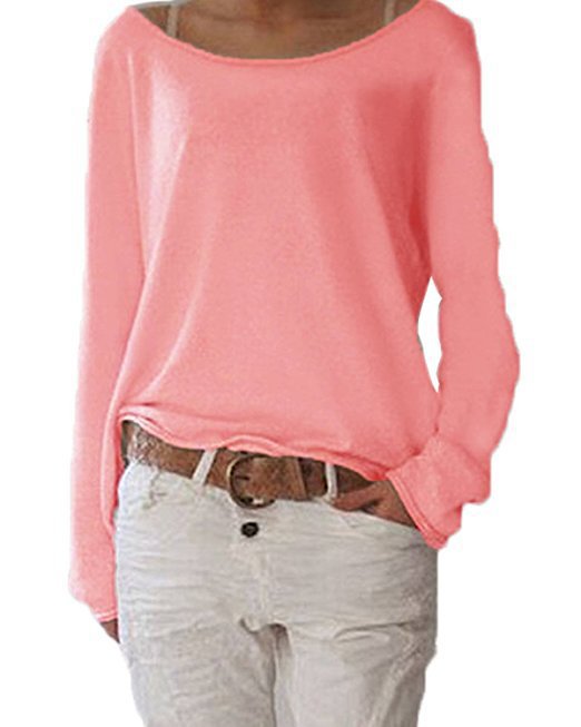 Casual and lightweight sweater for women with wide neckline Lune London