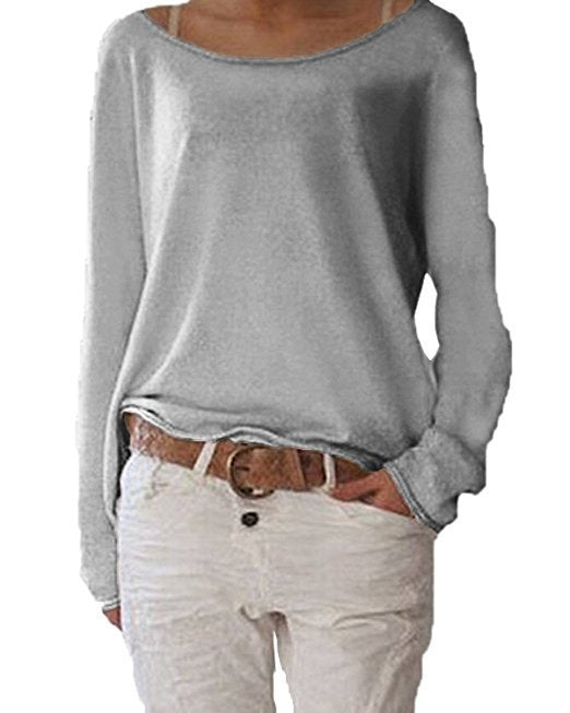 Casual and lightweight sweater for women with wide neckline Lune London