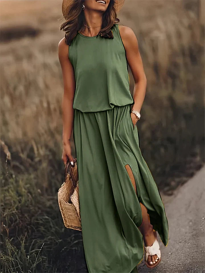 Lune London | Women's Solid Color Maxi Dress