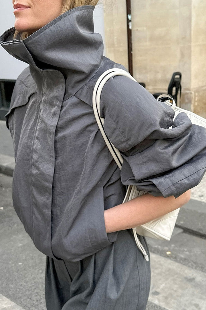 Lune London | Gray High Collar Jacket