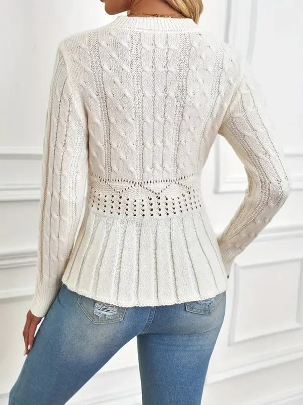 Lune London | Cozy stylish chunky knit sweater with round neckline
