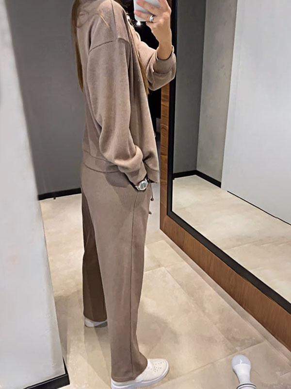 Lune London | Casual V-Neck Sweater and Pants Set