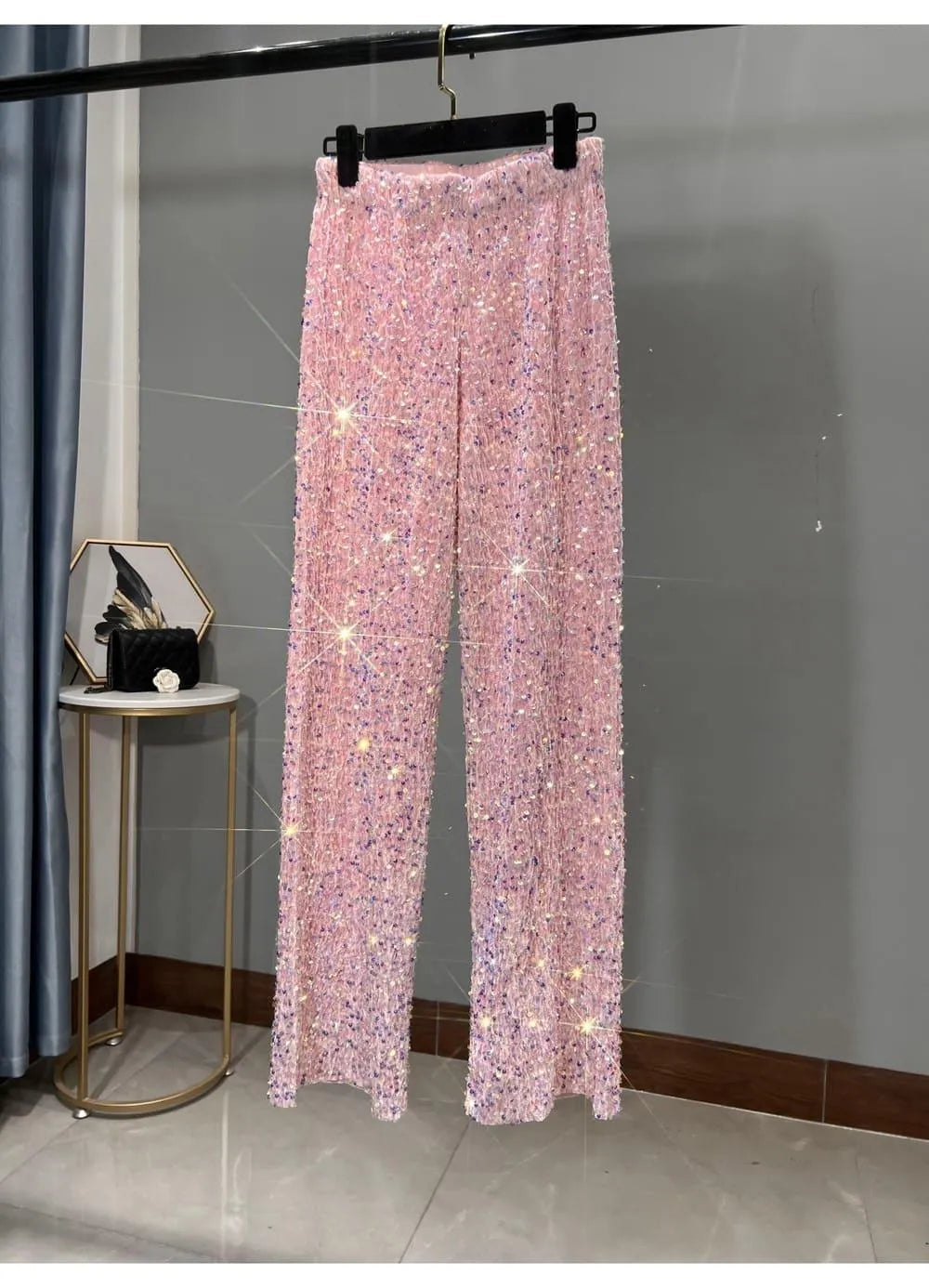 Chic Und Stil | Wide Sun Pants with Sequins
