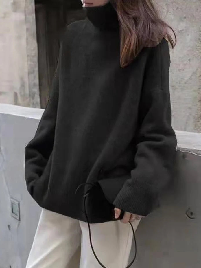 Lune London - Casual turtleneck cashmere sweater for women