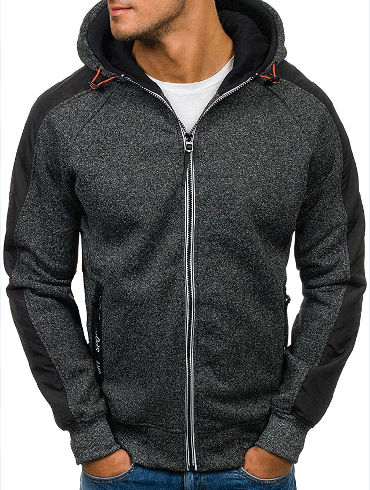 Sporty hooded jacket for men with innovative panel design Lune London