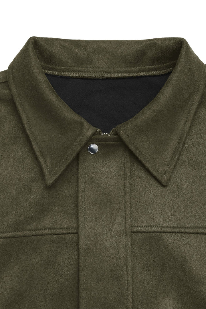 Lune London | Collar Suede-Look Bomber Jacket