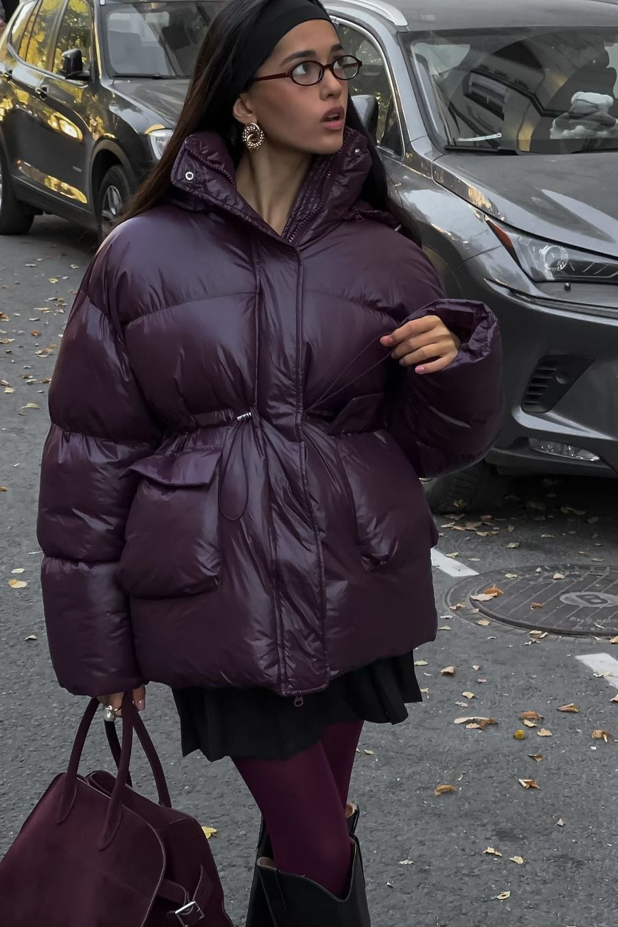 Lune London | Color Padded Hooded Jacket with Zipper