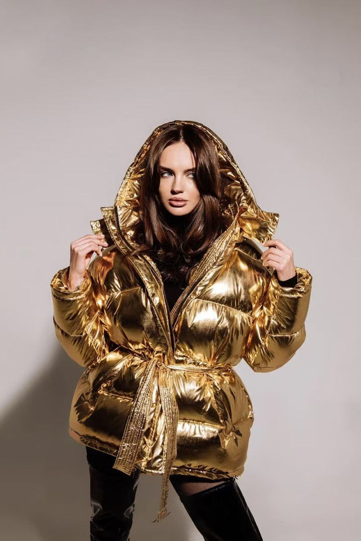 Lune London | Hooded Belted Quilted Puffer Coat