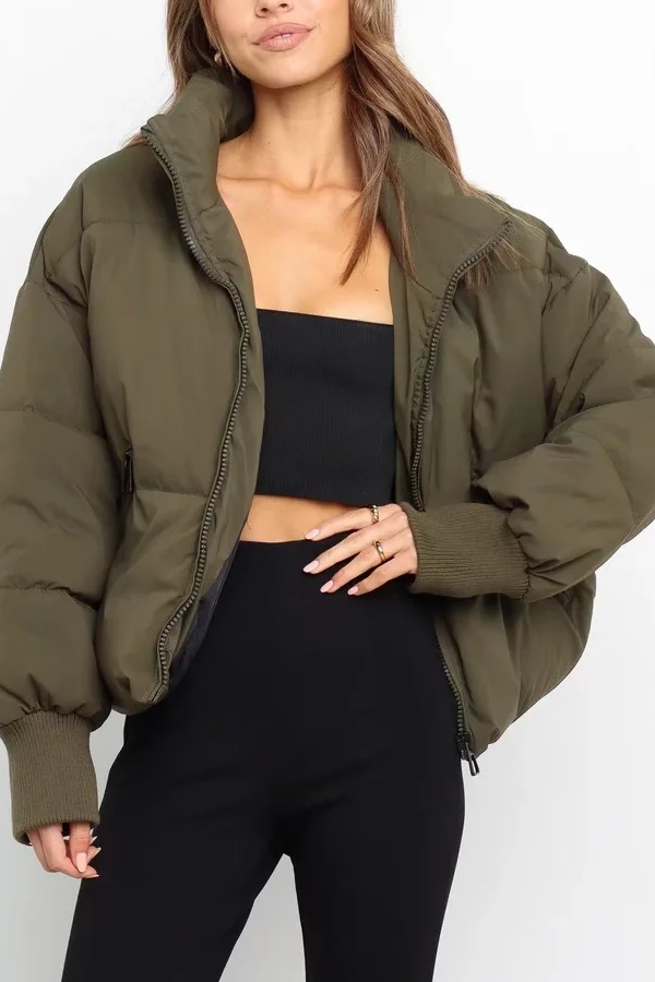 Lune London | Collars Zipper Pocket Thick Warm Cotton Jacket
