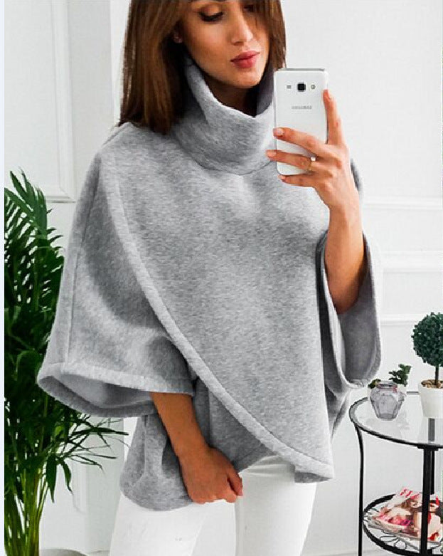 Cozy oversized pullover for women with high collar Lune London