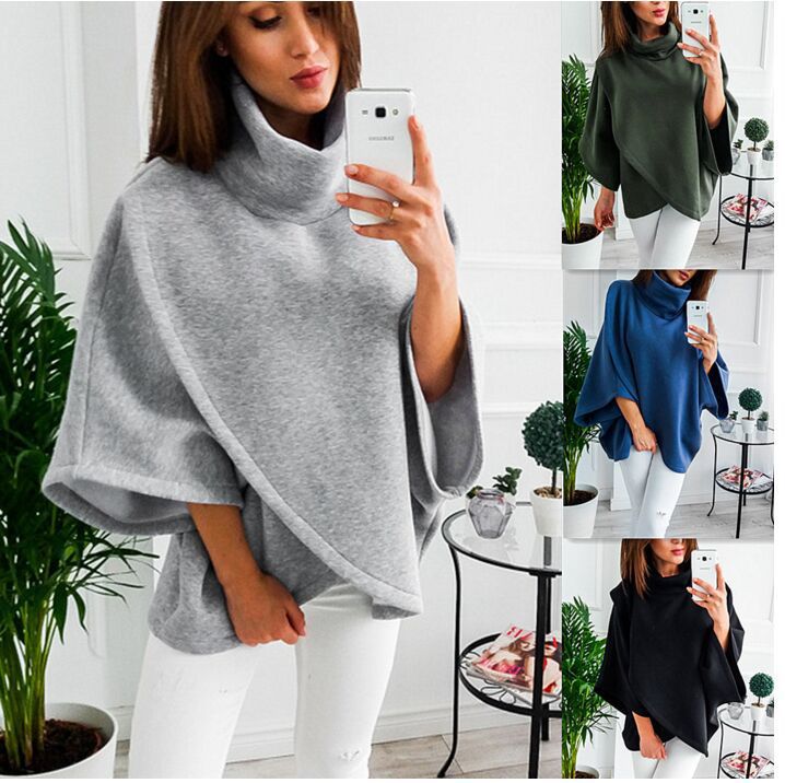 Cozy oversized pullover for women with high collar Lune London