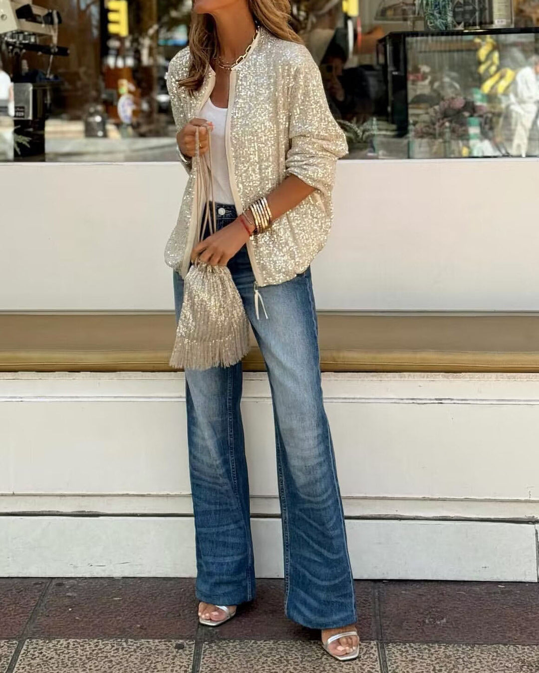 Lune London | Sequin Baseball Jacket
