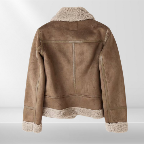 Lune London | Women's Fleece Sherpa Bomber Jacket with Zipper
