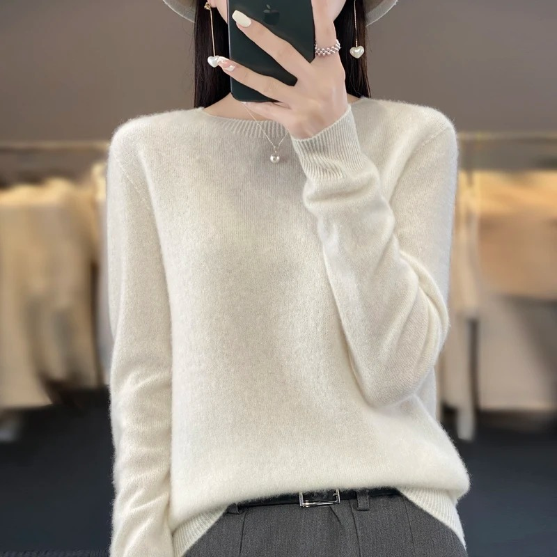 Lune London | Cashmere Pullover Women Stylish Round Neck, Soft & Comfortable