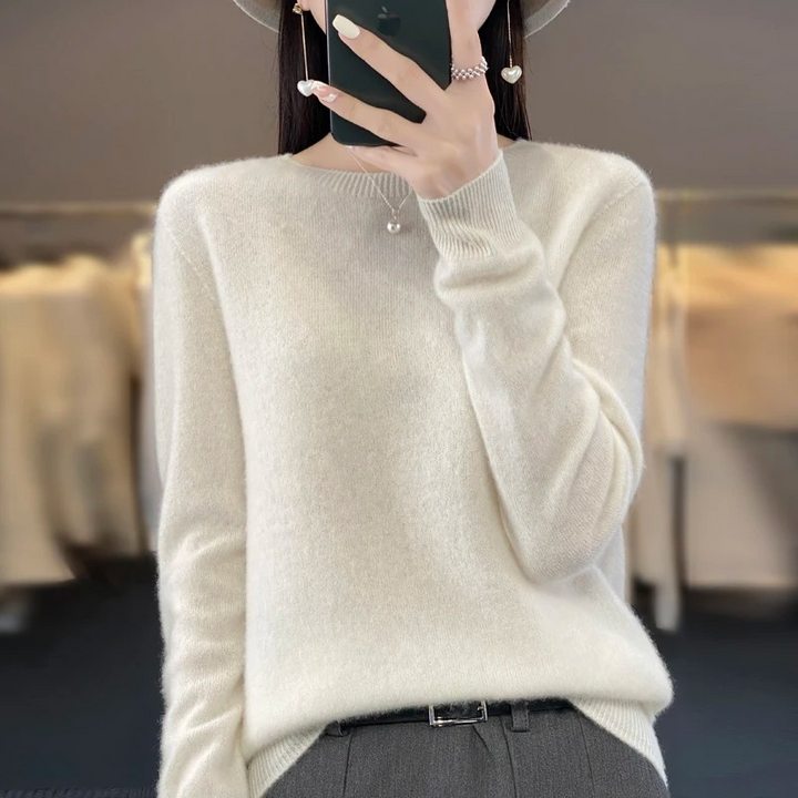 Lune London | Cashmere Pullover Women Stylish Round Neck, Soft & Comfortable