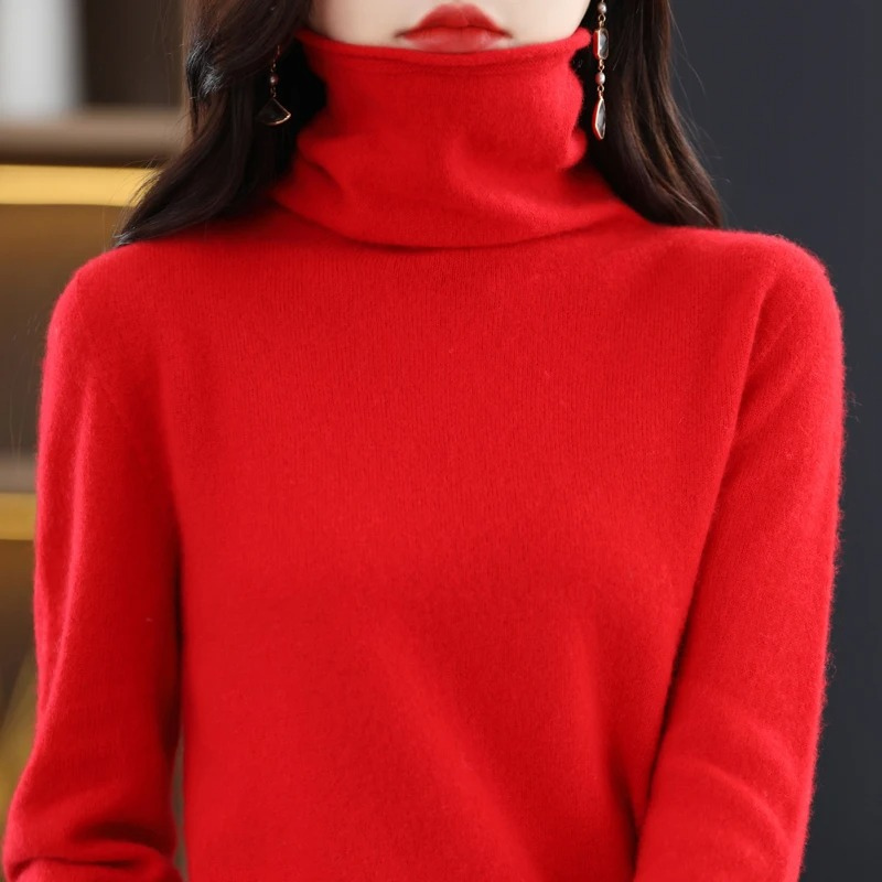 Lune London | Luxe Cashmere Pullover Women Soft Roll Neck Sweater Warm & Stylish