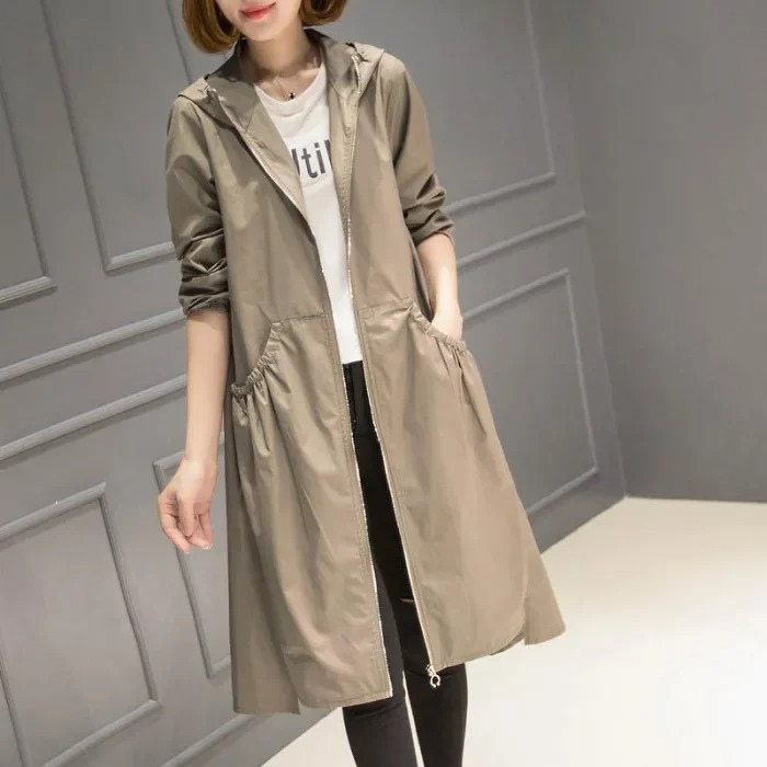 Lune London | Manteau long avec fermeture éclair et capuche