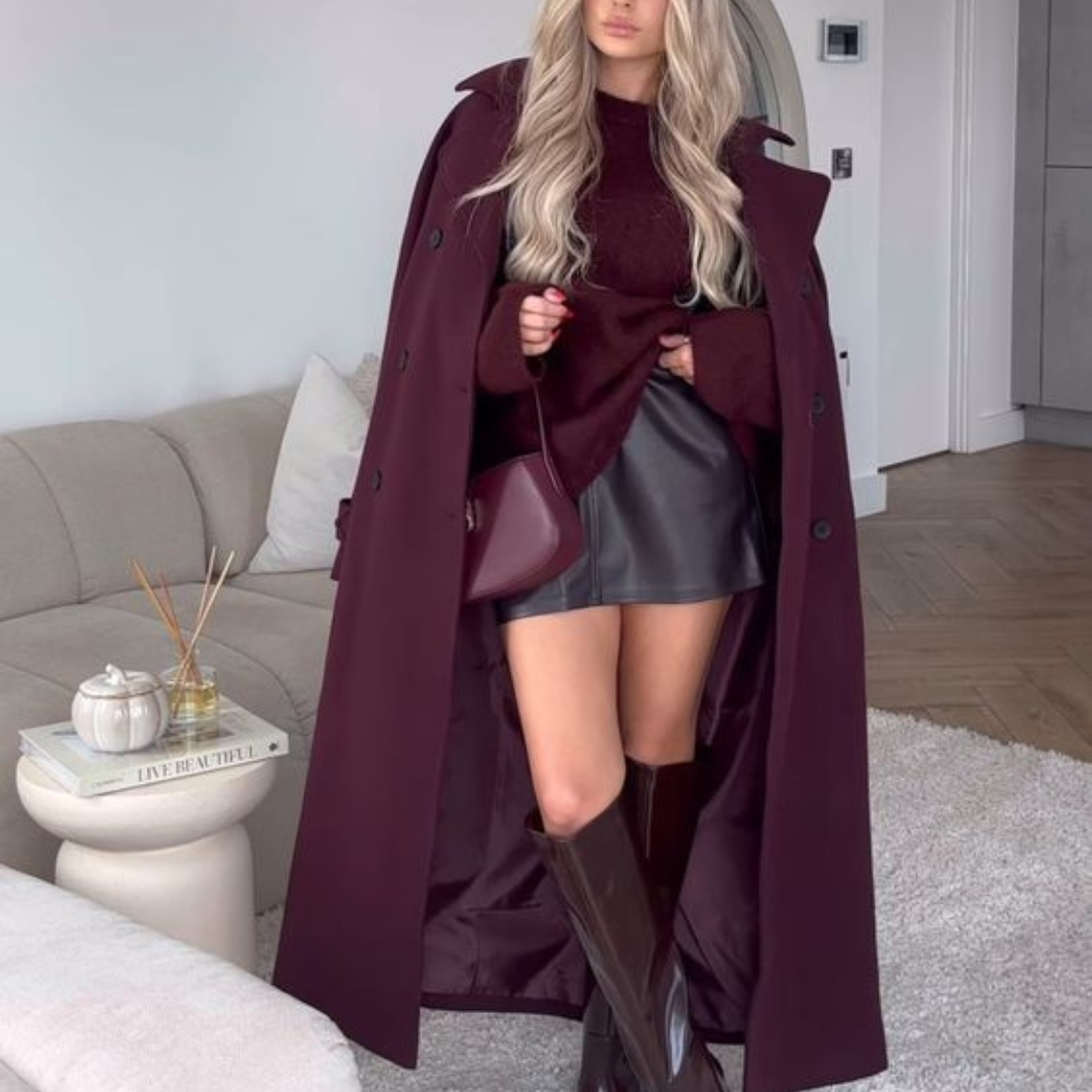 Lune London | Elegant Burgundy Coat