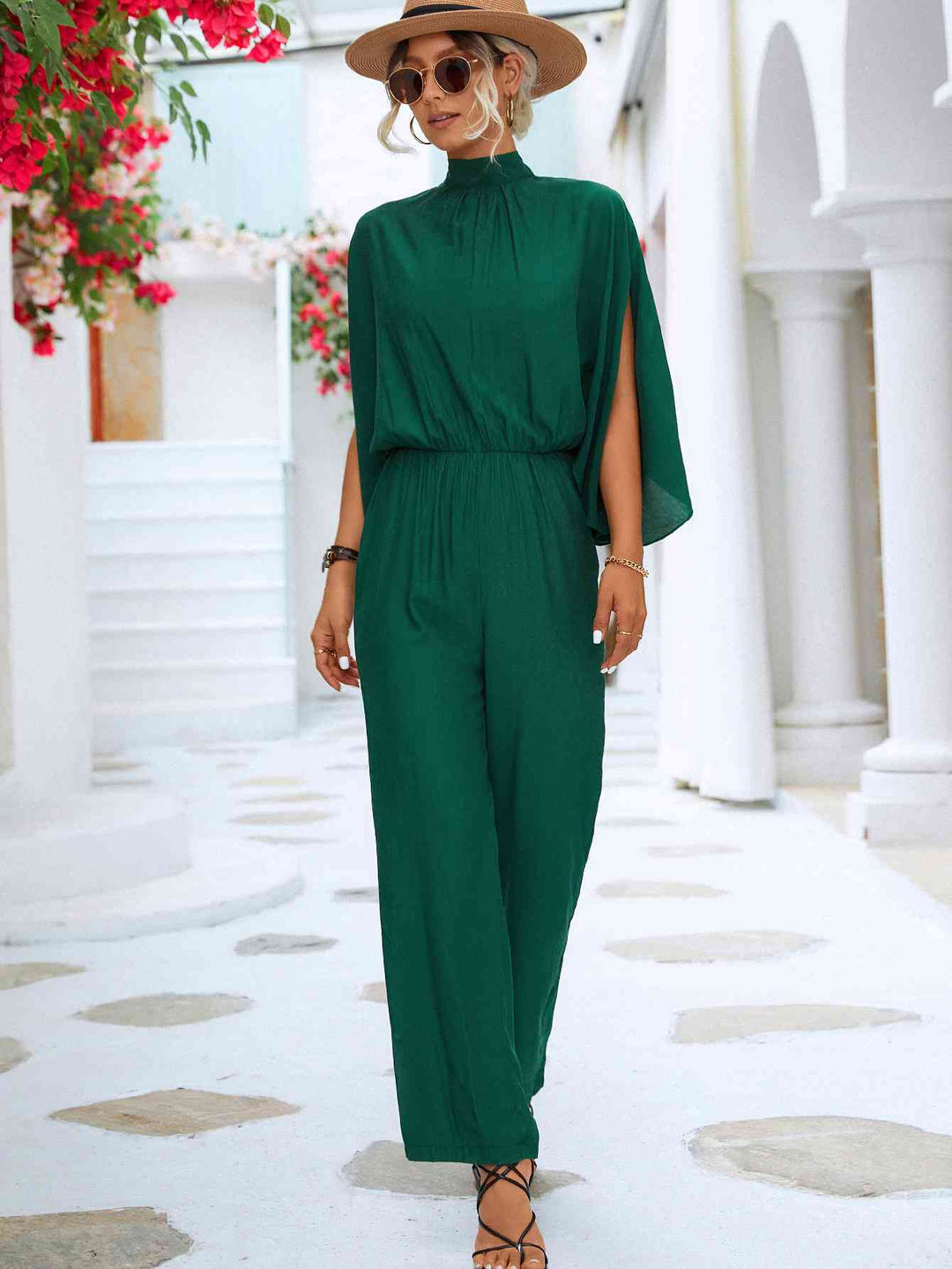 Lune London | Overall with Stand-Up Collar and Slit Sleeves and Tie Back