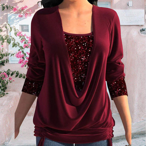 Lune London | Women's Blouse Long Sleeve & Sequins Elegant & Comfortable Fit