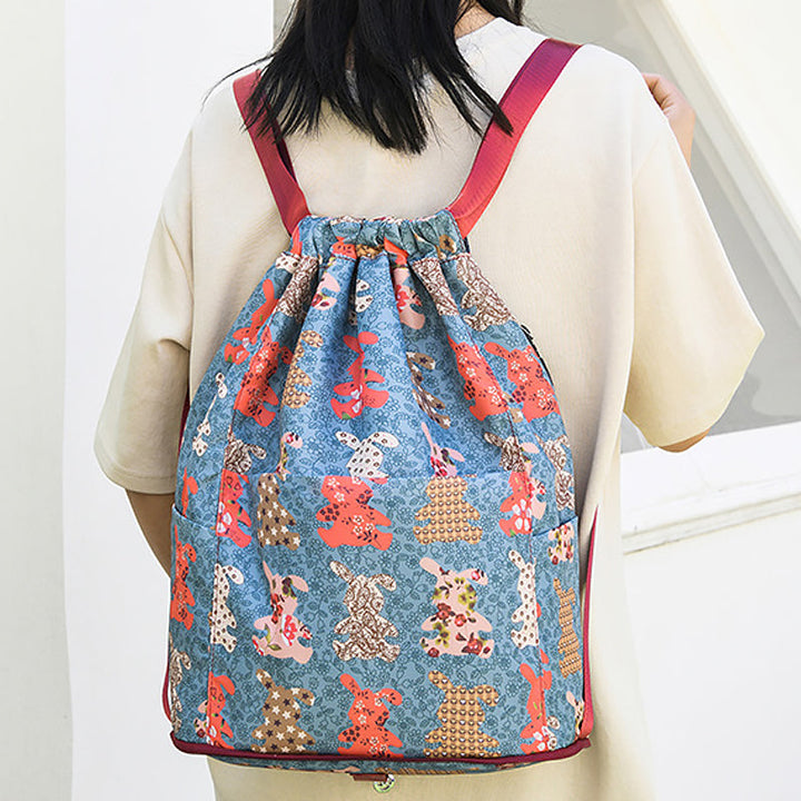 Chic und Stil | Foldable Backpack Large Waterproof Backpack for Folding with Drawstring