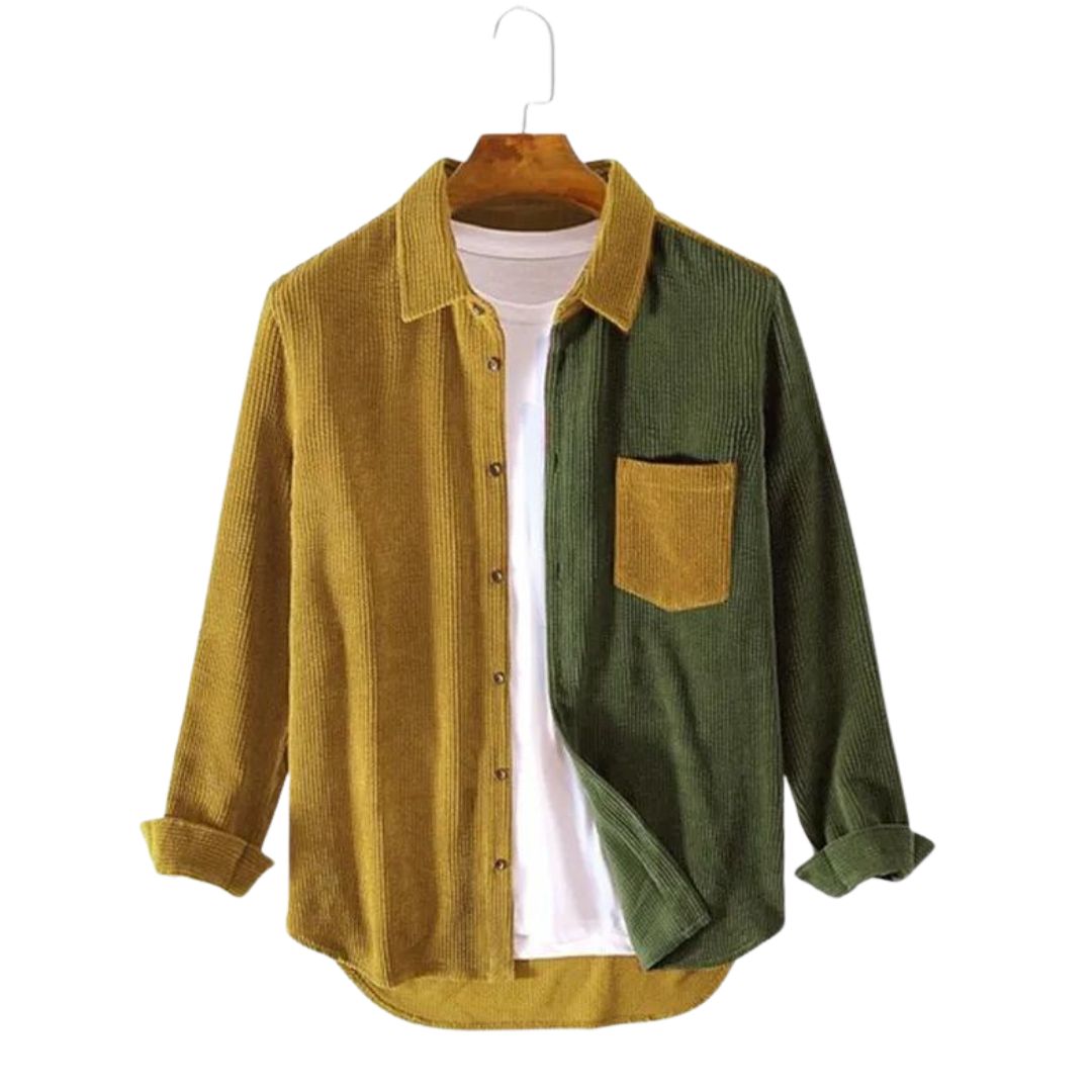 Lune London | Two-Tone Cord Shirt with Contrast Pocket