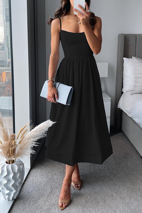 Lune London | Midi dress online A with spaghetti straps and waist