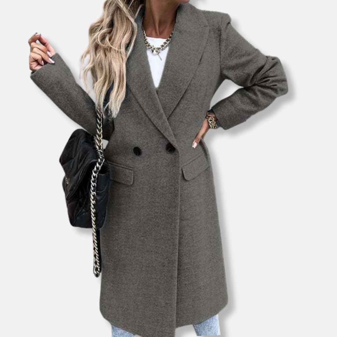 Lune London | Longer Coat - Tailored Fit - Wool - Button Closure - Classic Lapel