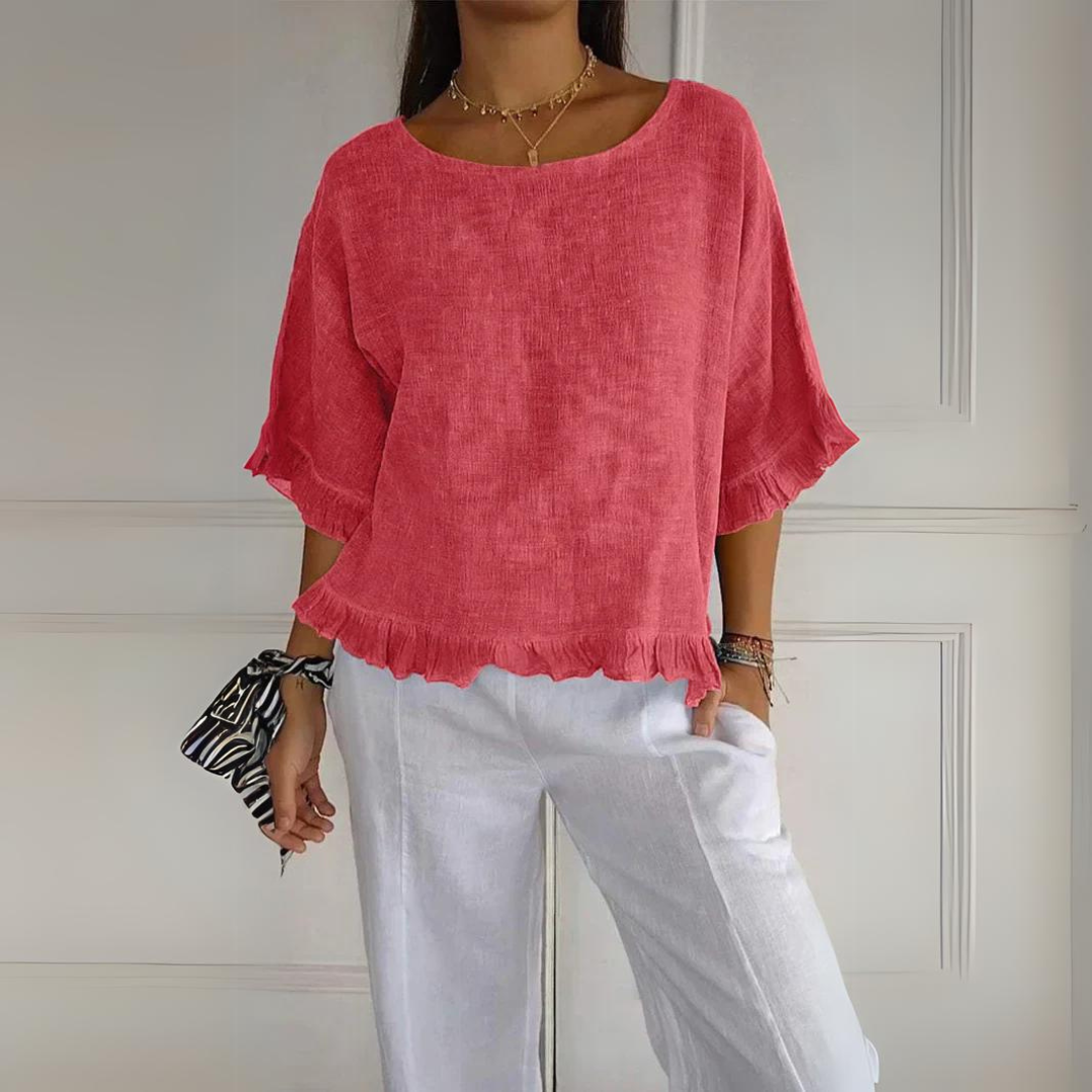 Lune London | Linen shirt with ruffle
