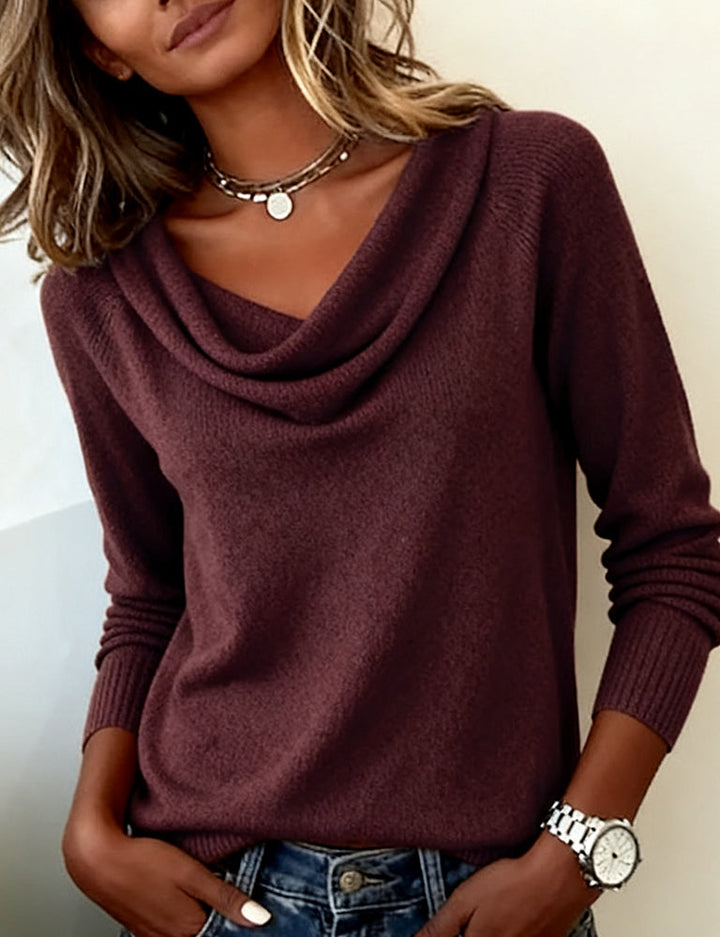 Lune London | Long-sleeved sweater with plush collar