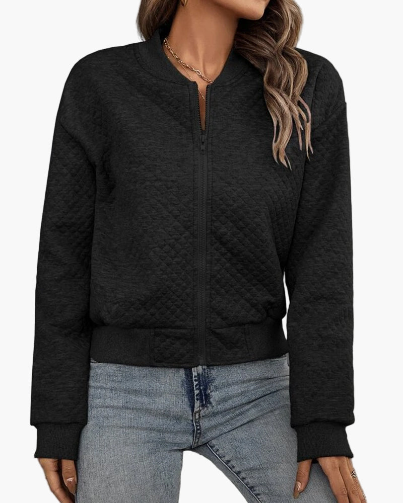 Lune London | Modern quilted bomber jacket casual transition jacket