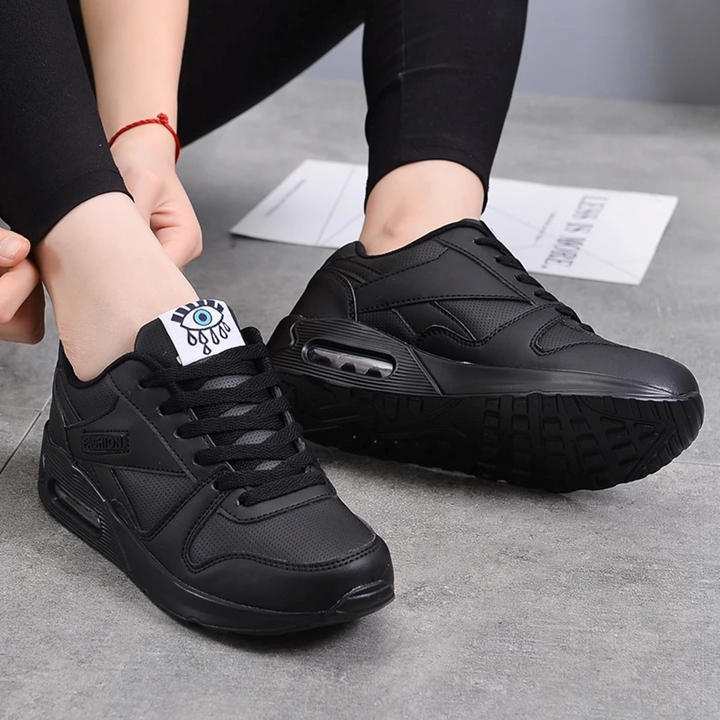 Lune London | Pu Orthopedic Women's Sneakers with Black Eye Print