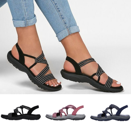 Lune London | Orthopedic Comfortable Strap Sandals in Plus Size for Leisure Strap Sandals with Soft Sole for Summer for Women