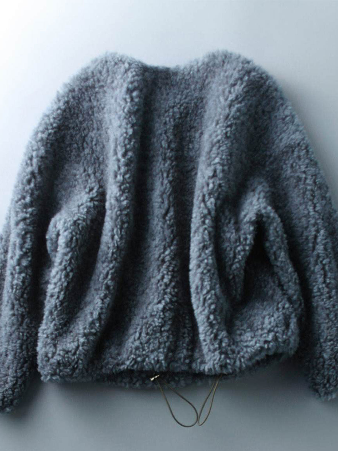 Lune London | Casual solid color textured fleece outerwear
