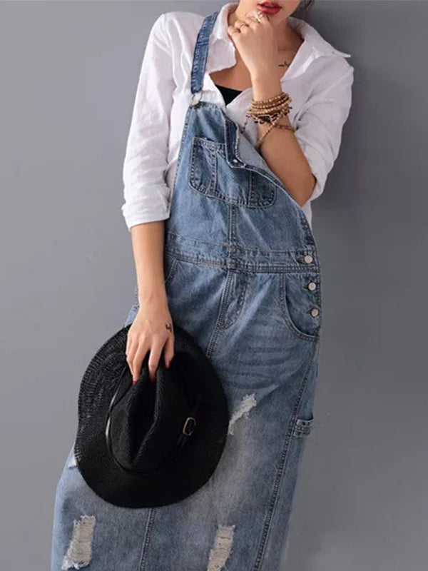 Lune London | Casual Denim Overall Dress
