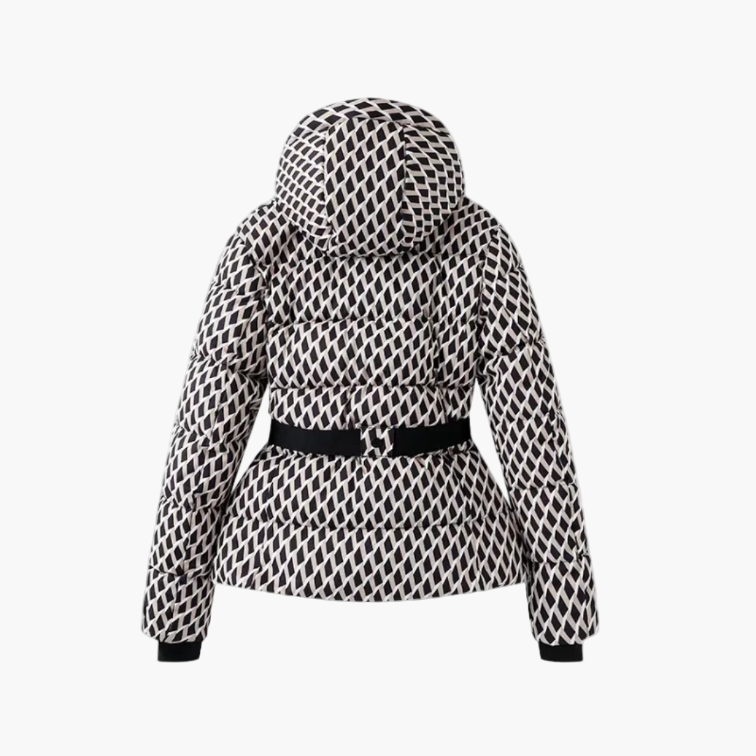 Lune London | Quilted jacket with belt and hood - Elegant winter jacket, water-repellent for daily and outdoor activities