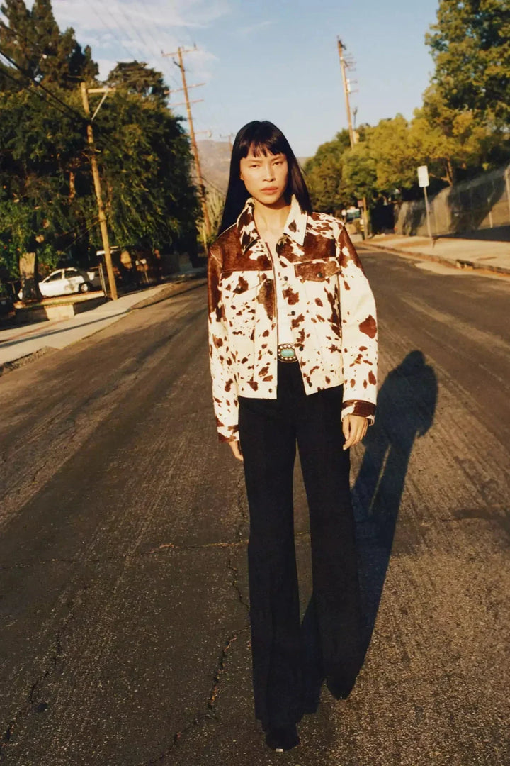 Lune London | Print Faux-Fur Shirt Jacket
