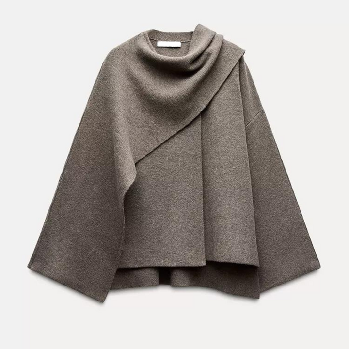 Lune London | Oversized Wrap Coat Wool Blend Elegant Fit Long Wide Sleeves