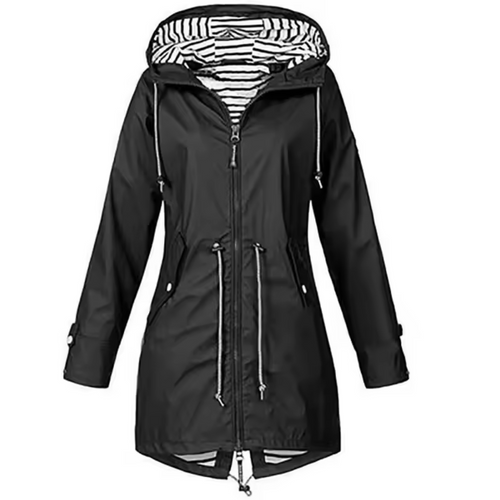 Lune London | Rain Jacket - Waterproof - Poncho Raincoat - Adjustable Waist - Hood with Lining