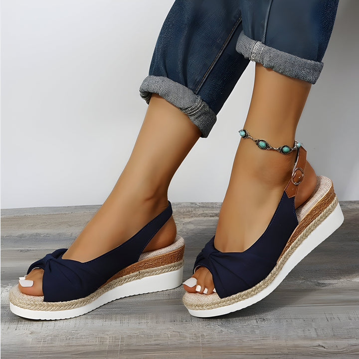 Lune London | Orthopedic Wedge Sandals with Peep Toe