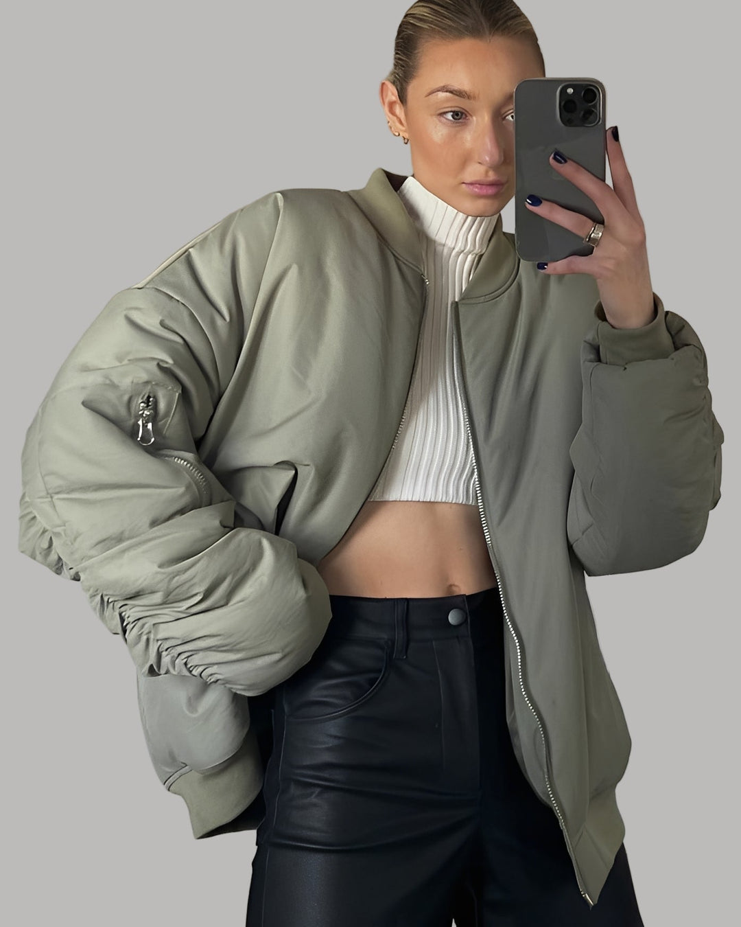 Lune London | Casual Oversized Bomber Jacket for Women