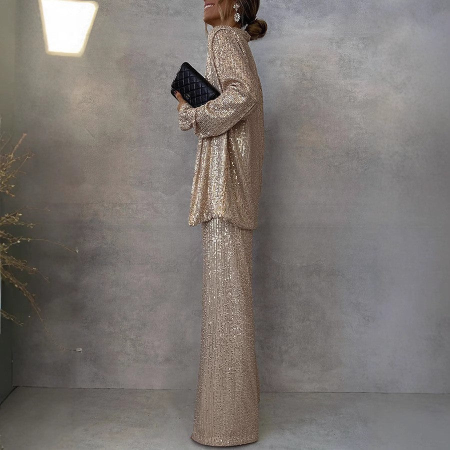 Lune London | Trendy Design High-Waist Sequin Suit