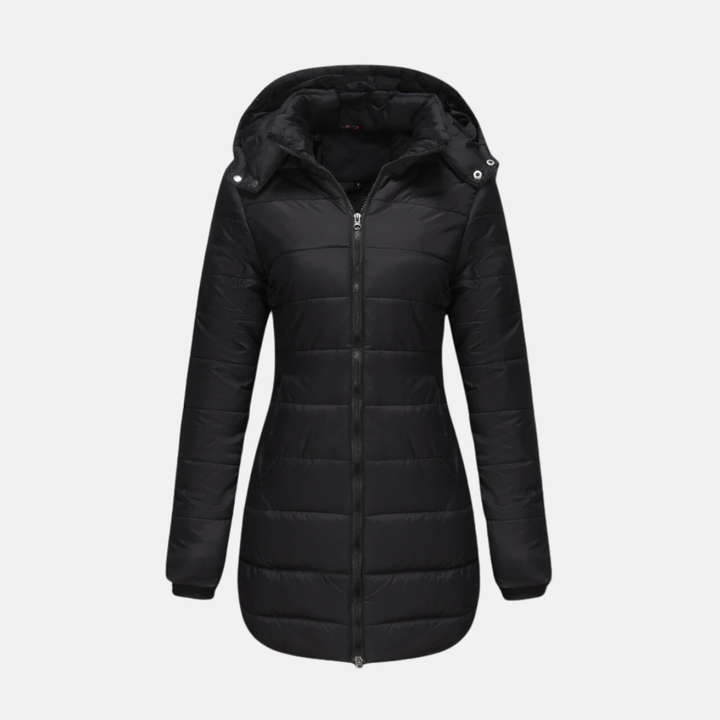 Lune London | Longer padded coat - Insulated quilted design - Two-way zipper - With hood